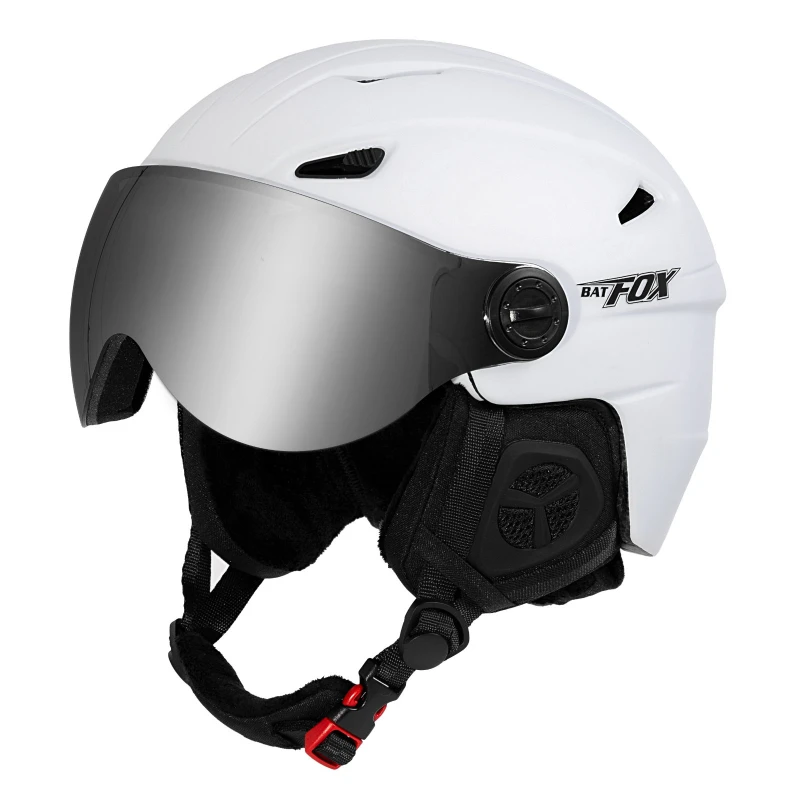 Batfox-大人用スキーガラススノーボードヘルメット、プロの安全で軽量、高強度素材シェル、スキーヘルメット