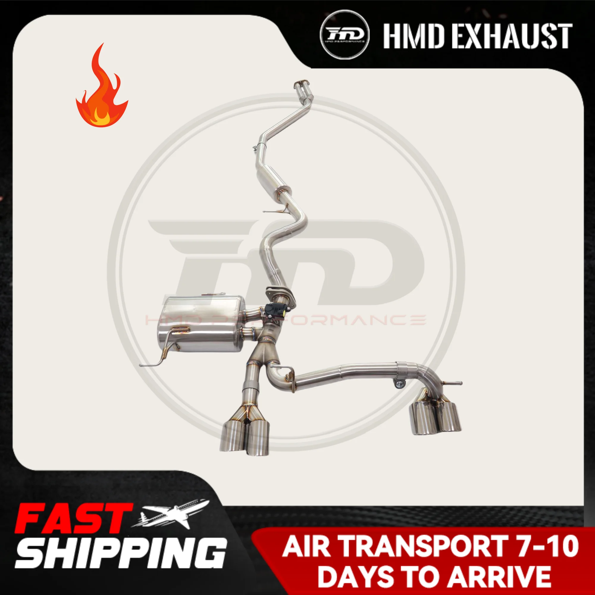 

HMD Stainless Steel Exhaust System Performance Catback Is Suitable For BMW 320I E90 Upgrade M3 Electronic Valve Muffler