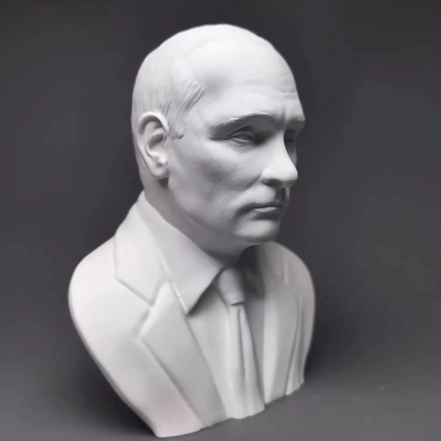 Classical Male Bust Sculpture, White Plaster Statue, European Style Desk Decor, Office & Bookshelf Ornament, Home Art Figurine