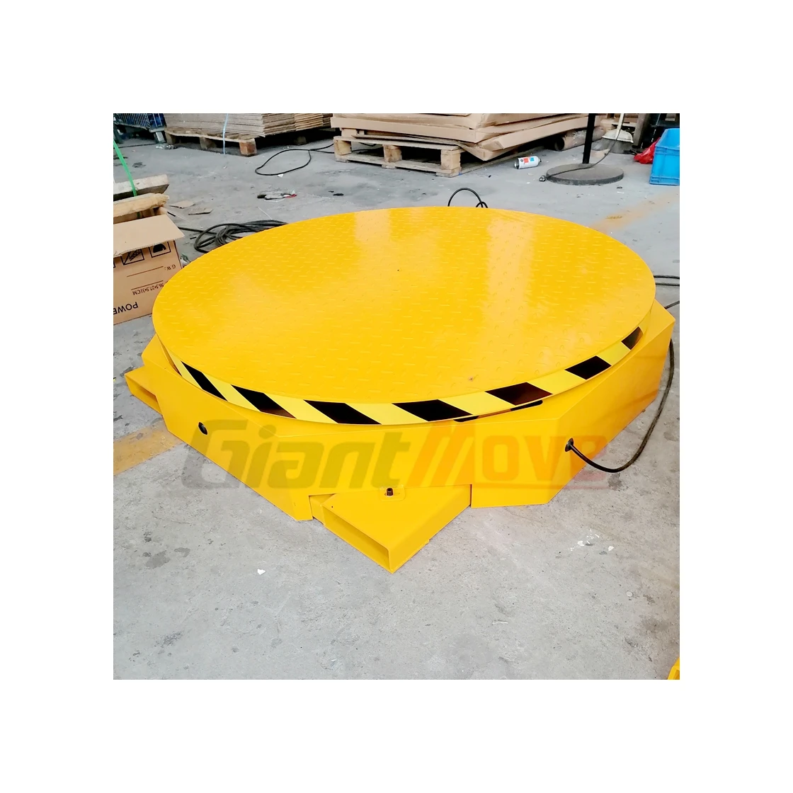 Giant-Move 1 Ton Heavy Duty Rotating Stage Platform, Hydraulic Scissor Lift Table Stage Lifting Platform