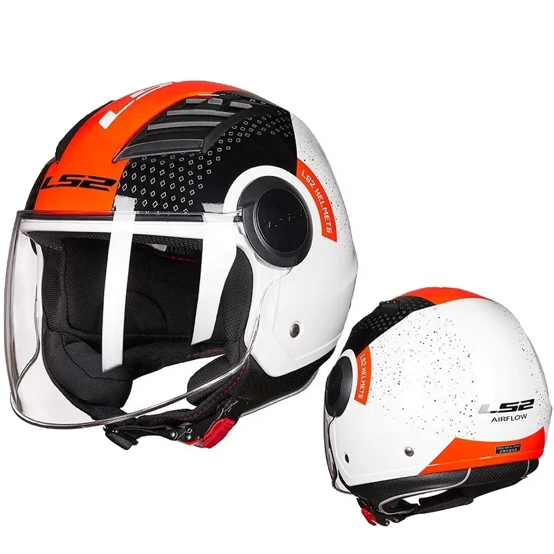 LS2 Airflow Motorcycle Helmet 3/4 Open Face Summer Jet Scooter Half Face Motorbike Helm Capacete Casco LS2 OF562  Helmets