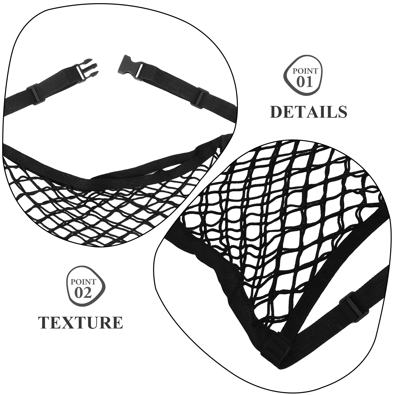 

Double Layer Seat Mesh Seats Polypropylene Accessories Interior for Women