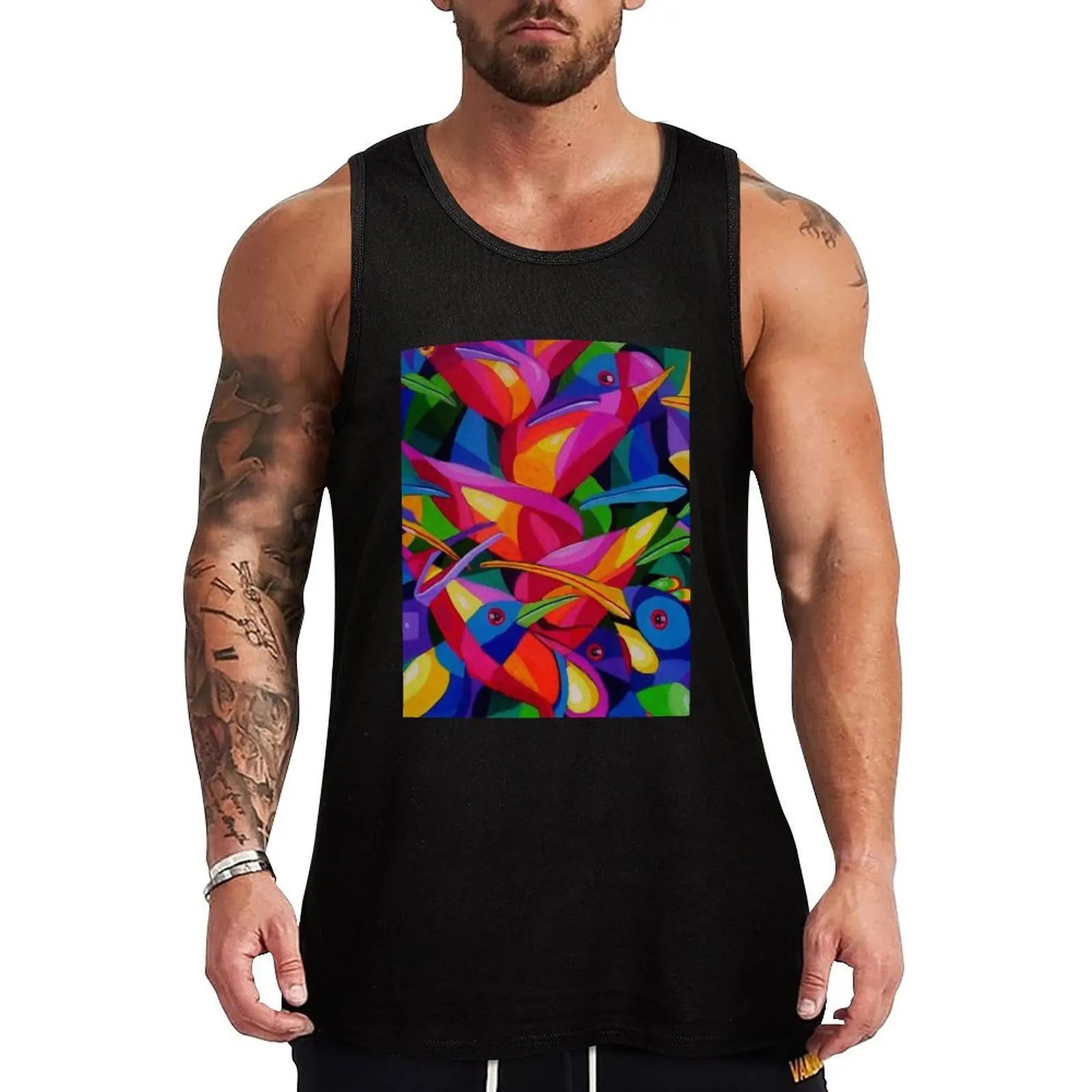 Flying Rainbows part 1 Tank Top Moisture Wicking Tank Top Anti Sweat Workout Shirt