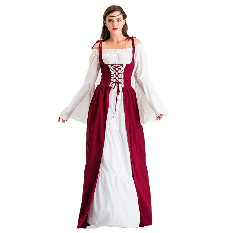 Beer Festival Cosplay Costume for Women Classic Medieval Style Long Dress  anime cosplay