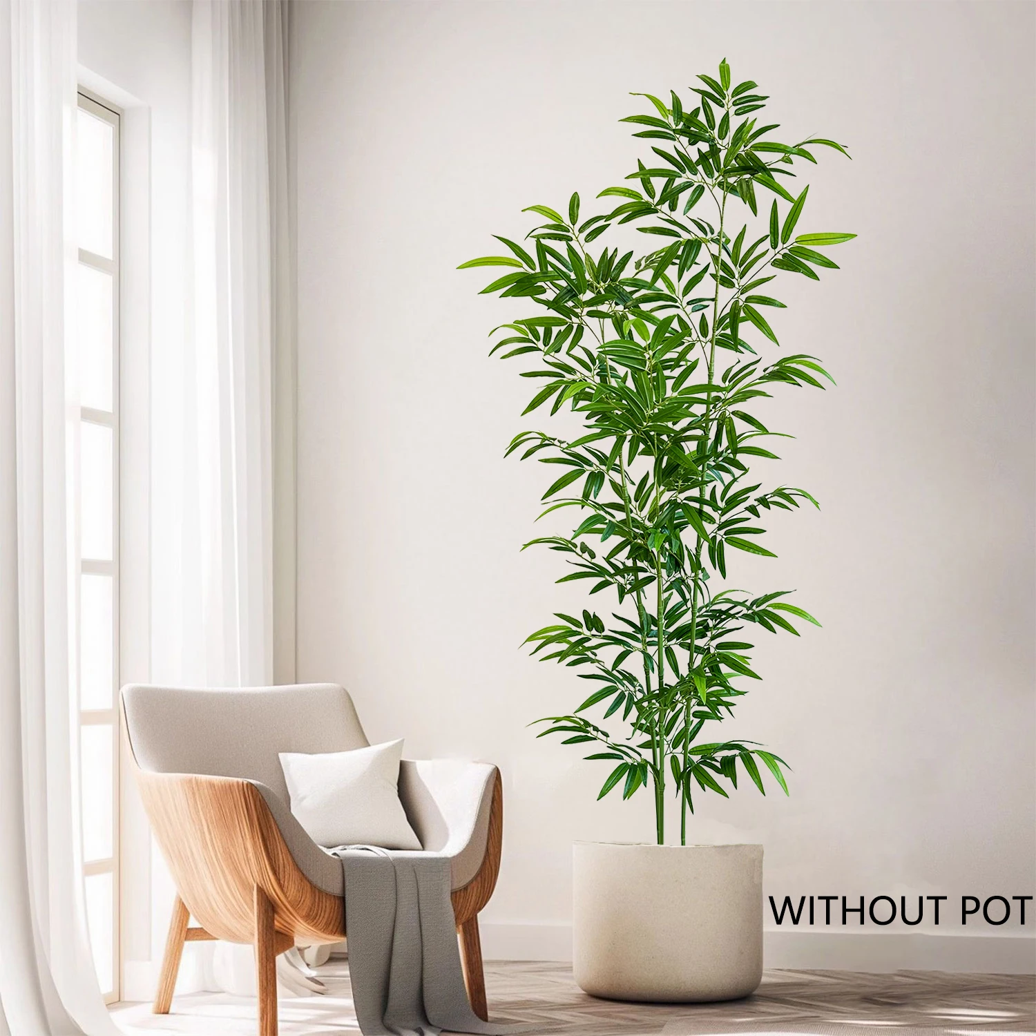 120-240CM nuevas ramas de bambú verdes artificiales plantas falsas de plástico para interiores y exteriores para decoración del hogar, boda, jardín y habitación