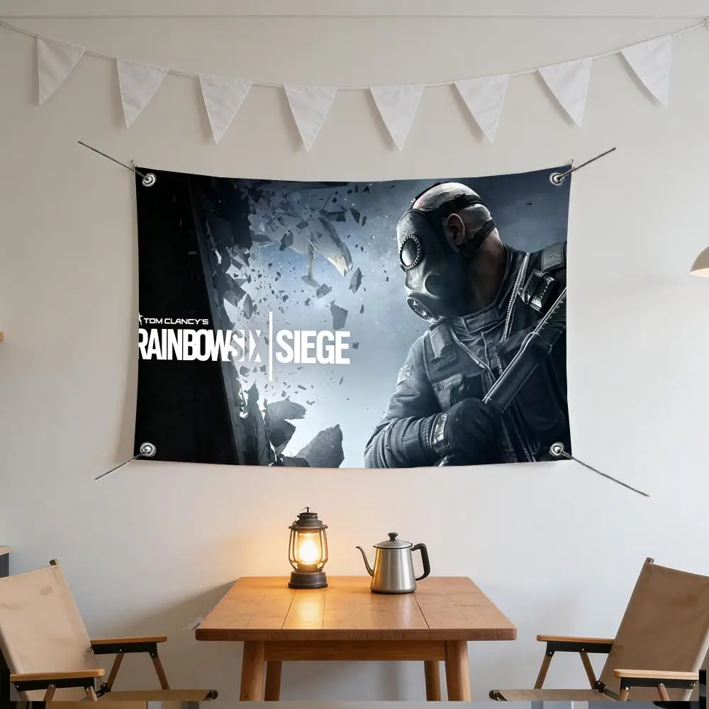 Game Shooter R-Rainbow Six Tactical Flags Specialized for indoor and outdoor home decorations, outdoor camping, and bar parties