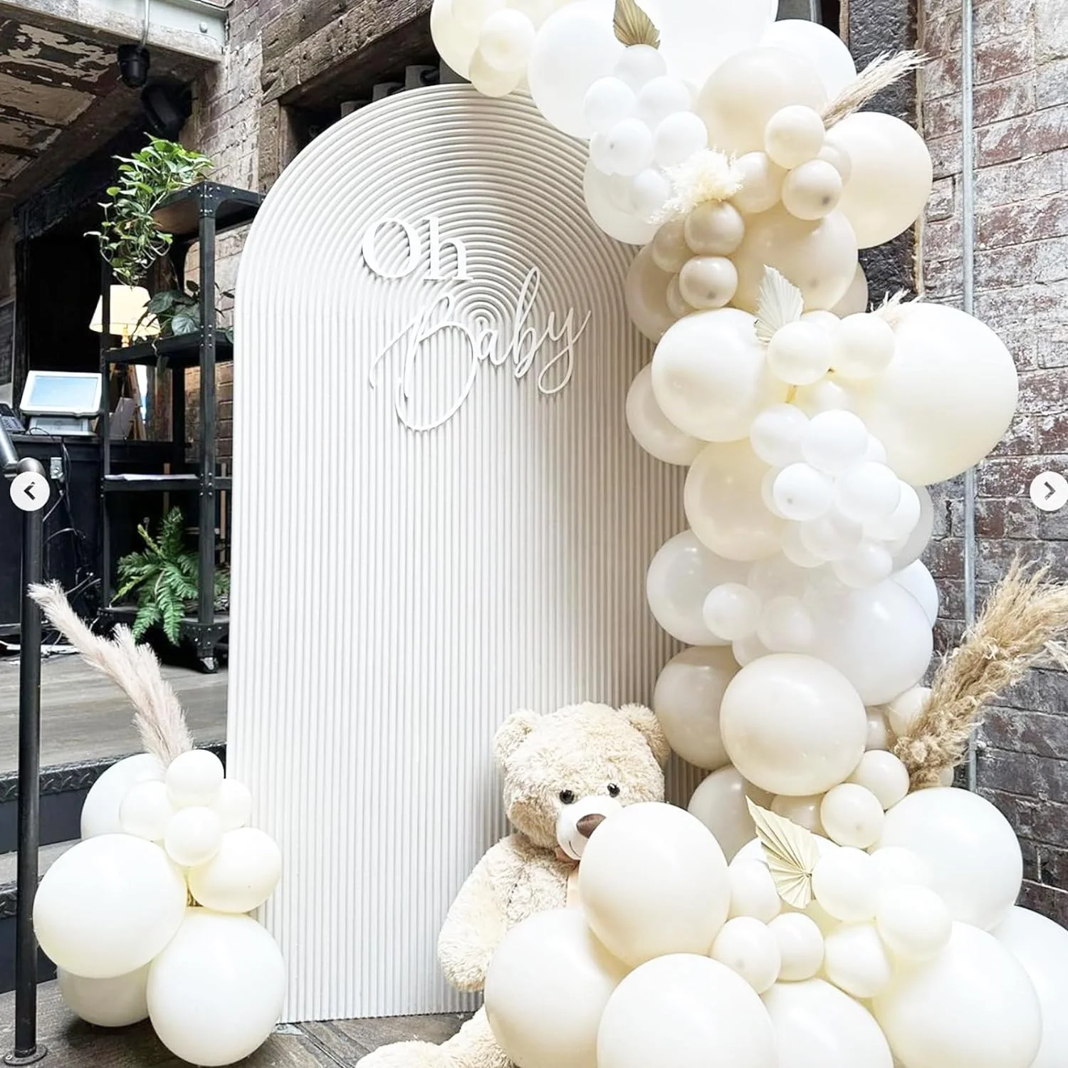 102pcs Sand White Balloon Garland Cream Beige Balloon Garland Arch for Wedding Decoration Baby Shower Birthday Party Supplies