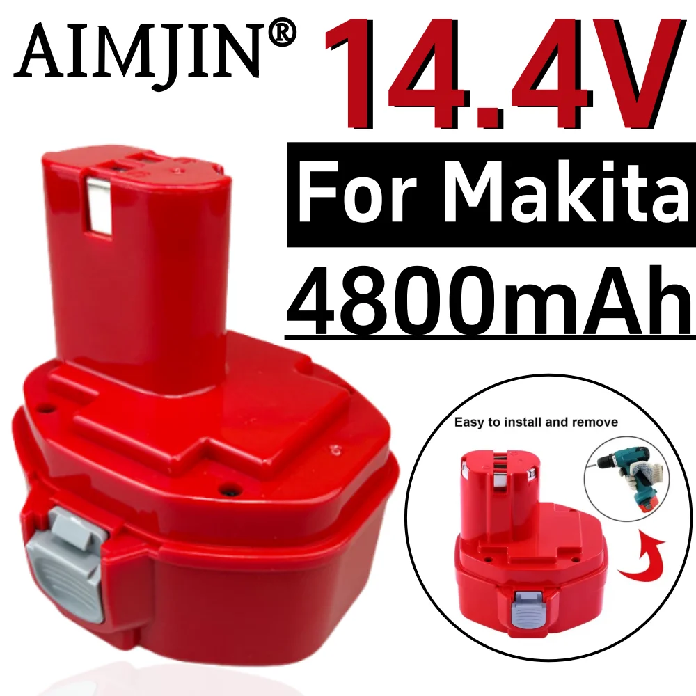 

100% New 14.4V Ni-MH Rechargeable Battery 4800mAh For Makita PA1414221420 192600-1 6281D 6280D Power Tool Battery