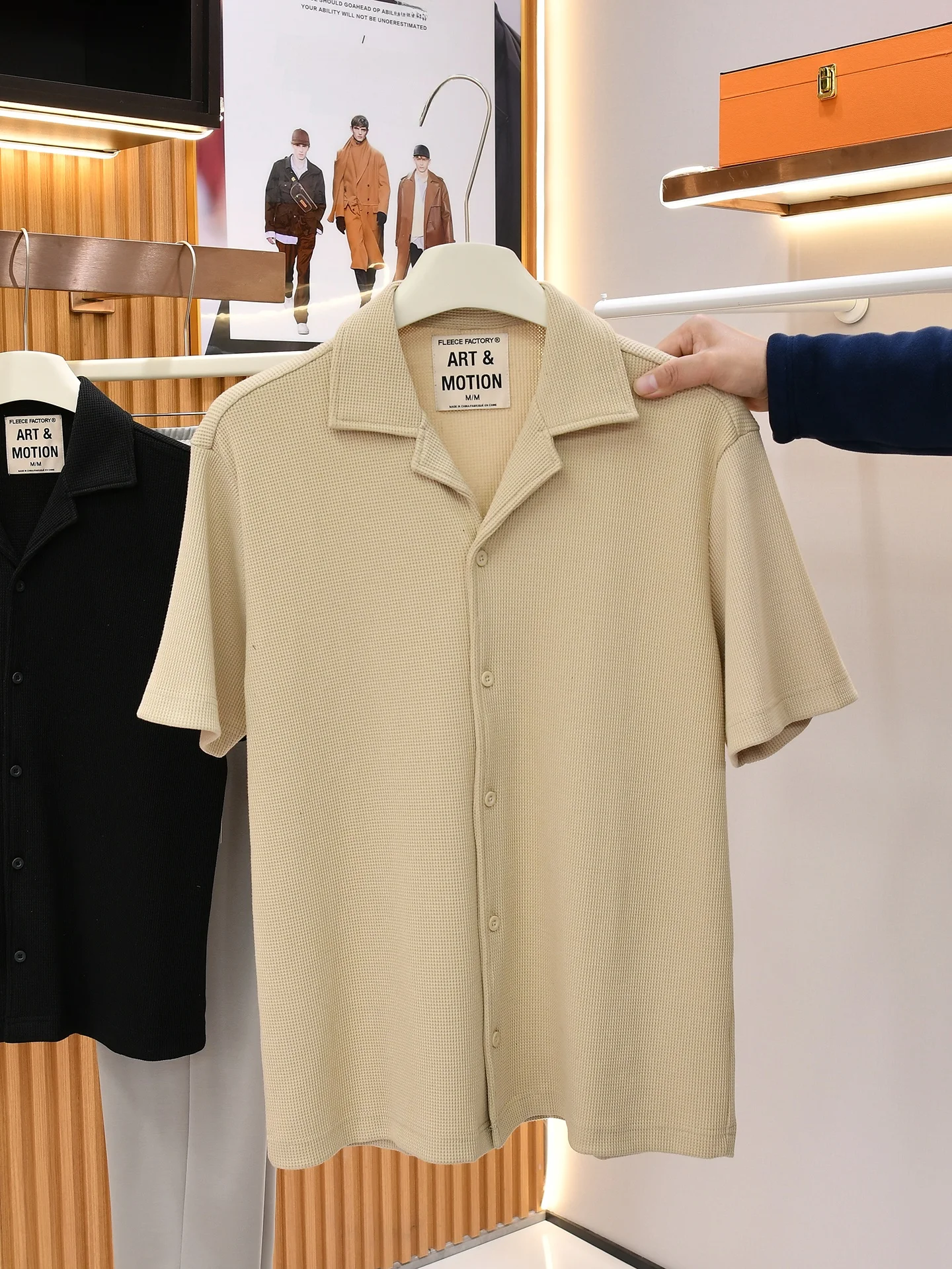 Men's Casual Cuban Collar Short Sleeve Shirt Breathable Moisture Wicking Summer  Shirt Loose Fit Polyester Cotton Blend