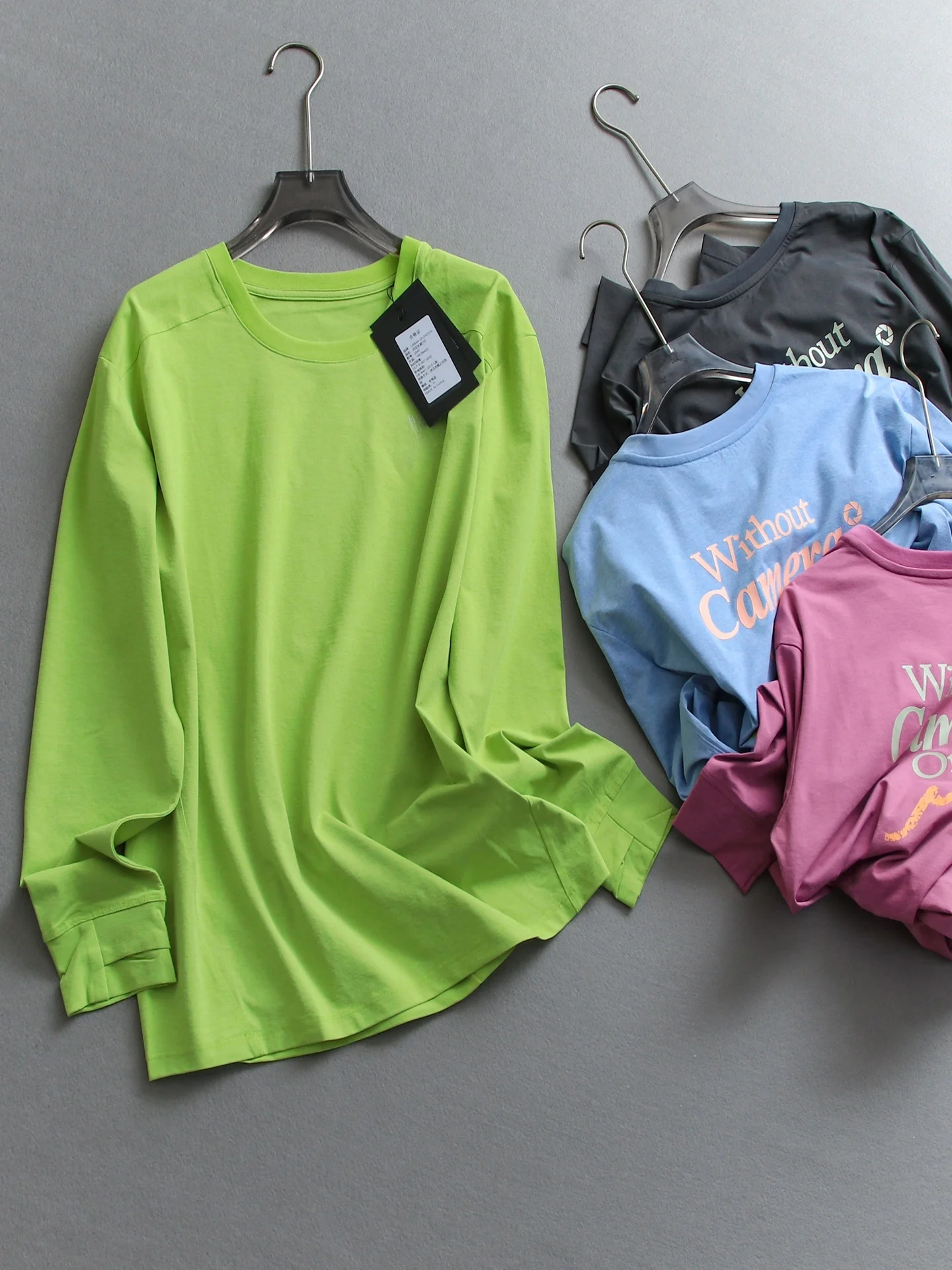 Loose Breathable Women's Long Sleeve T-shirt Mountain Outdoor Spring 2026 New Style Digital Print Casual round Neck Top
