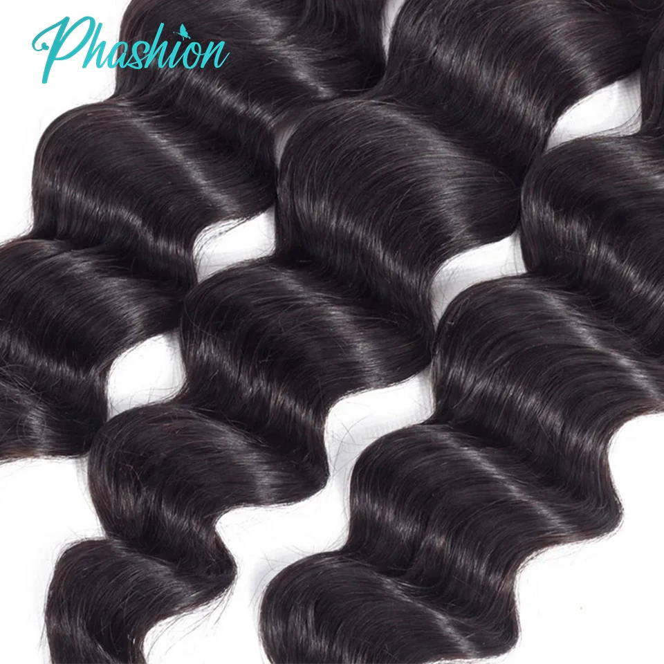 Phashion Loose Deep Human Hair Bundles 1/3 Pcs/Lot 30 32 Inch 100% Remy Hair Extensions For Black Women Brazilian Weave On Sale