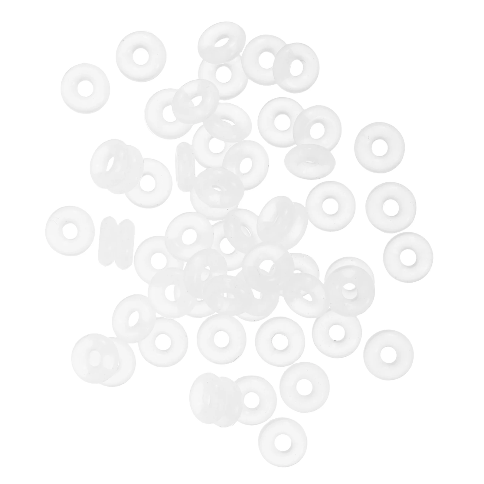 

100 Pcs Rubber Ring Stopper Beads Antiskid Spacer Clip Charm Gasket Waterproof Heat Resistant Bracelet Positioning Accessories