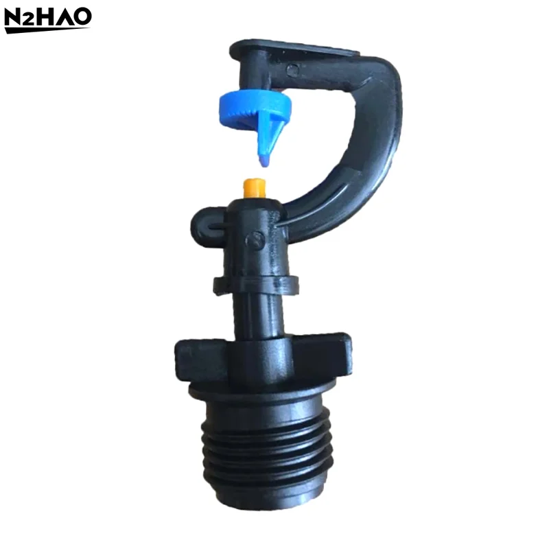 5PCS 180 Degree Rotating Sprinkler G Type Yellow Small Wheel Nozzle Pile Connector For Irrigation Garden Watering