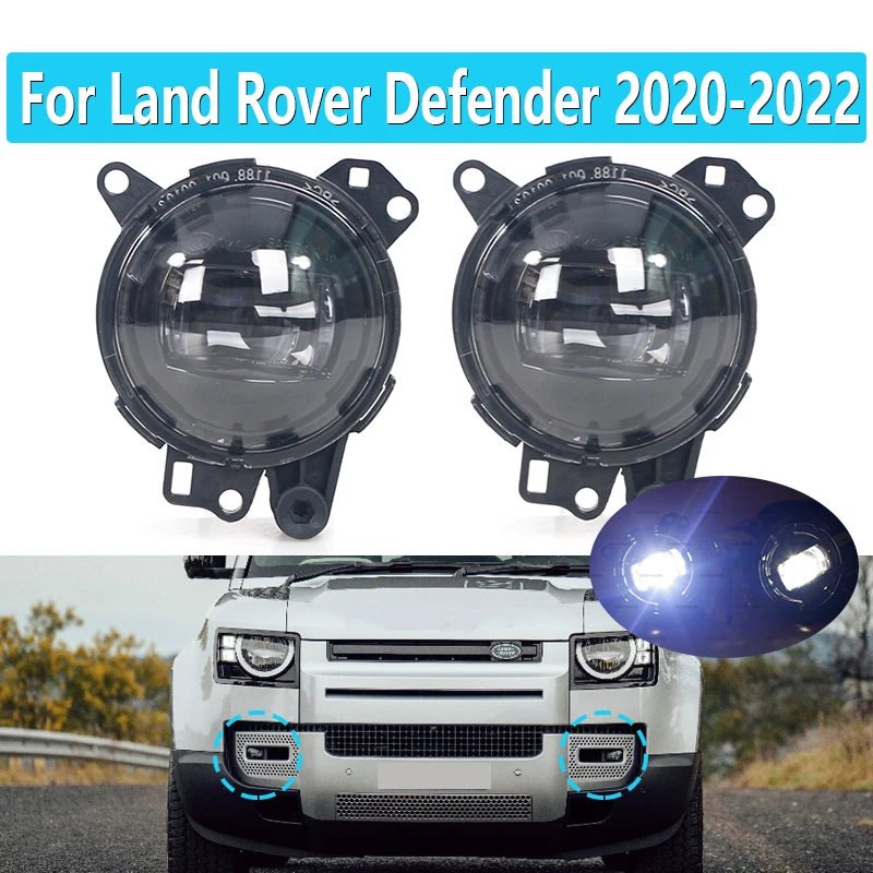 

For Land Rover Defender 2020-2022 Car Front Fog Lights With Wiring LED Fog Lights Fog Lamp Led Daytime Running Light Day Light