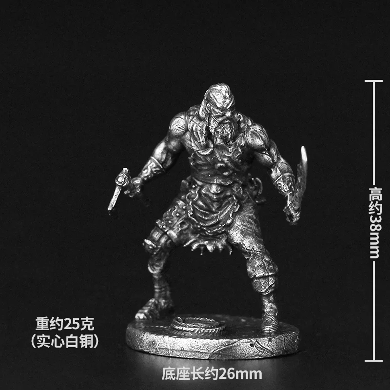 Czysta miedź lutownica Mariner wojownik metalowa zbroja samuraj statuetka figurki żołnierze figurki Model statua zabawki dekoracyjne