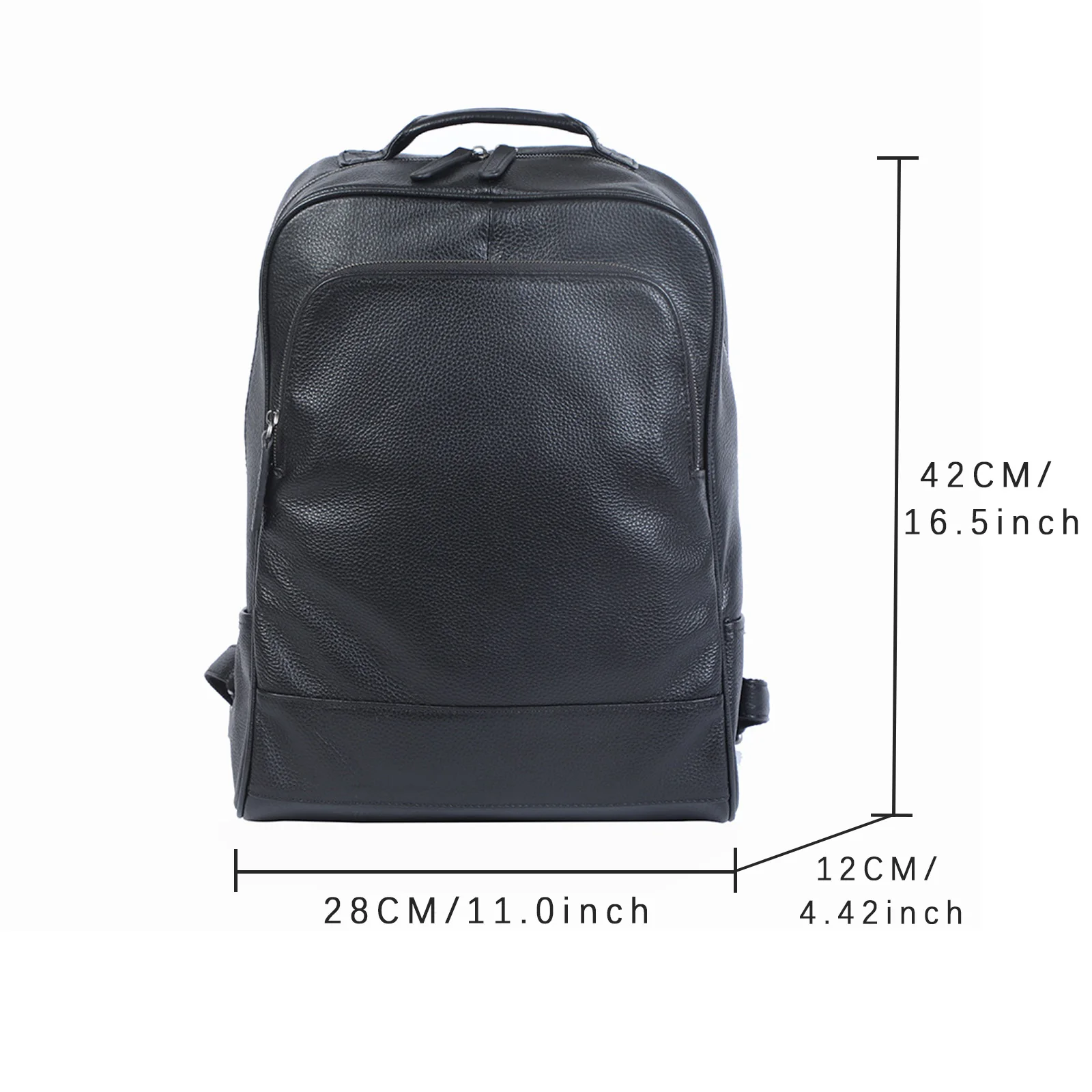 S.WORKER Großer Klassischer Echtleder-Tagesrucksack Geschenk für Männer Lässige Schultaschen Reise-Herrenrucksack – Detail 3