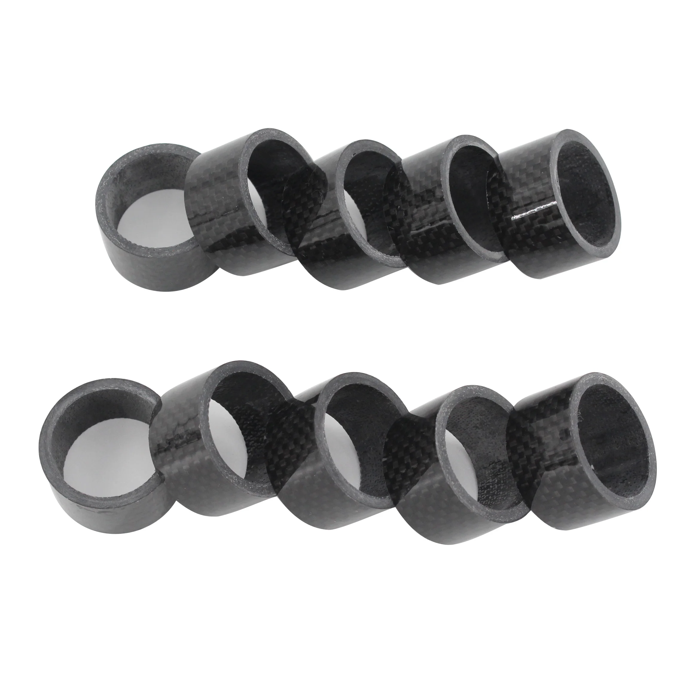 

50pcs New 20mm Road bicycle 3K full carbon fibre headset washer Mountain bike carbon washer stem spacers MTB parts