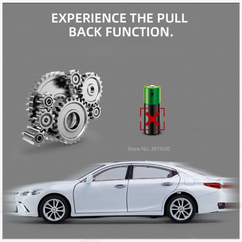 1:24 Alloy Car Model Toys Lexus ES300 Diecast Metal Toy Car Model Pull Back High Simulation Collection Car Toy For Children Gift