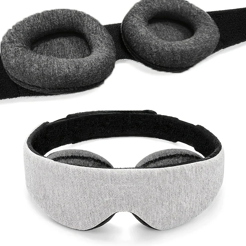 3D Sleep Mask 100% Light Blocking Eye Patch Zero Eye Pressure Blindfold for Travel Office Napping Meditation Shift Work