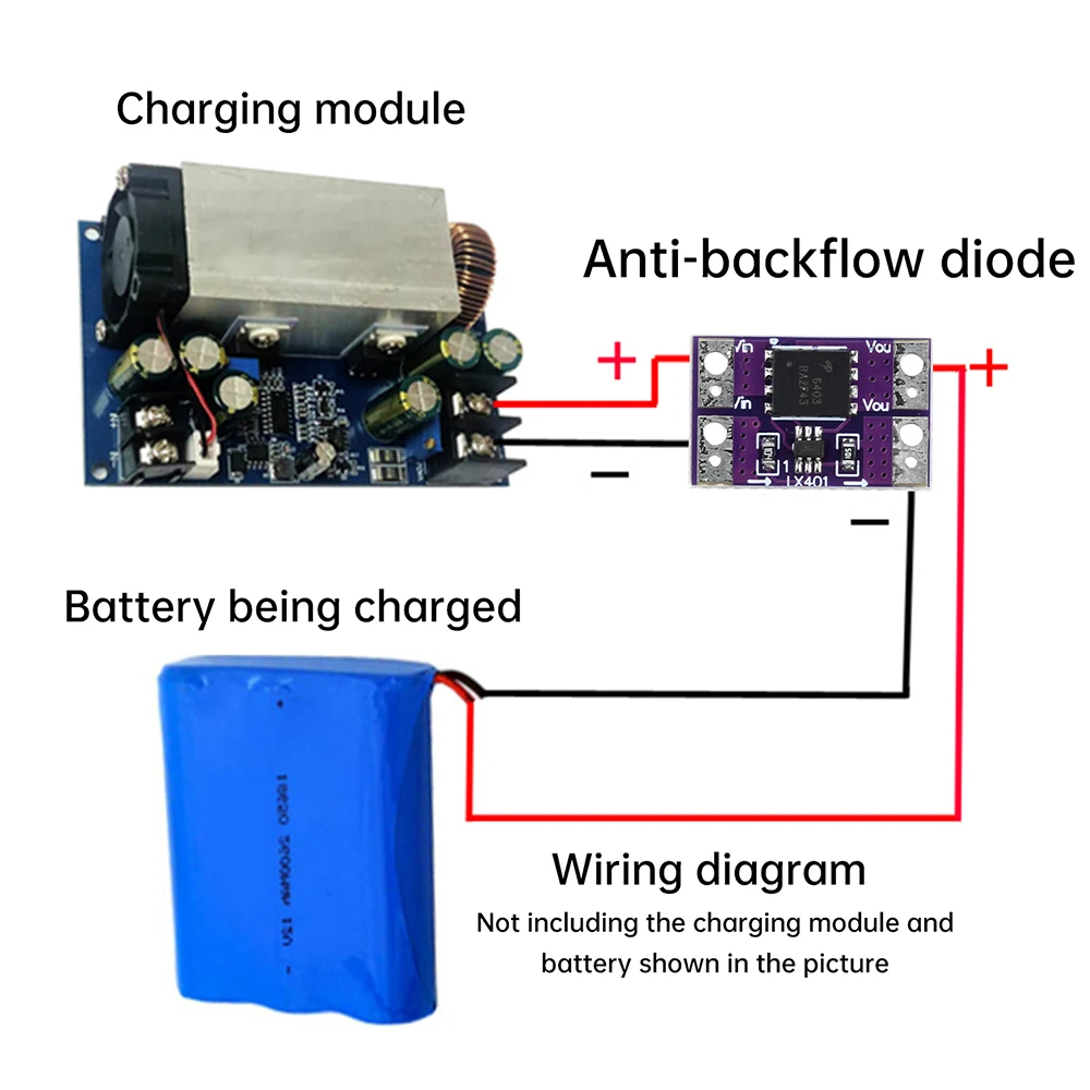 10A Ideal Diode Module Anti Backflow Ideal Diode Rectifier 5-30V low Internal Resistance Analog Rectifier Ideal Diode Module