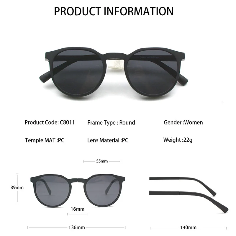 KANDREA Round Sunglasses Women Man Magnetic Glasses Clip on Brand Designer 2023 Vintage Optical Myopia Eyeglasses Eyewear C8011