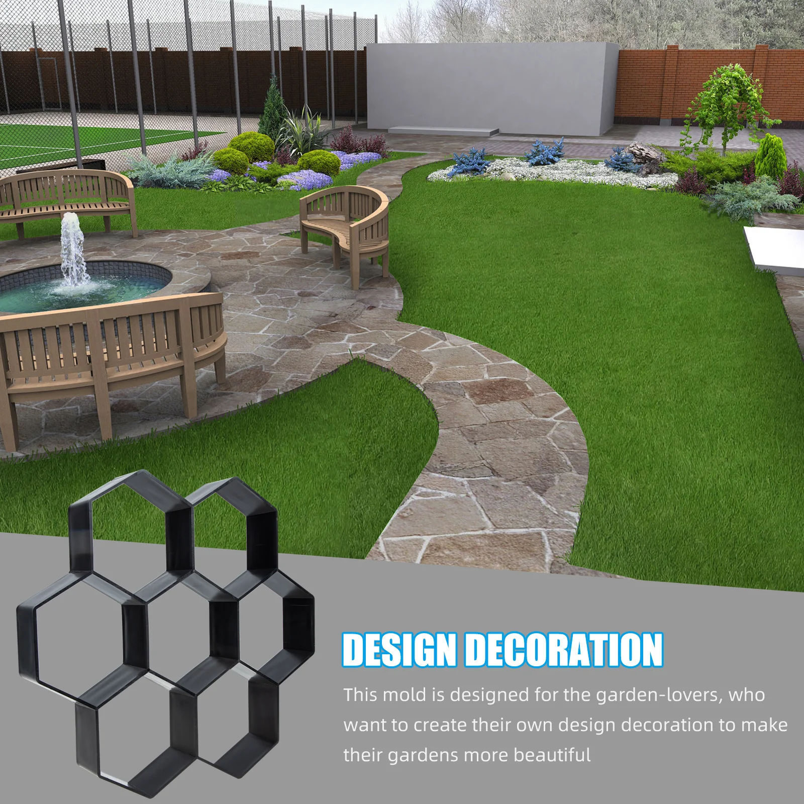 

Path Paving Mould Easy DIY Use for Beautiful Yards Sidewalks and Driveways Pavement Mold Paving Sidewalk Mold DIY Floor Mould