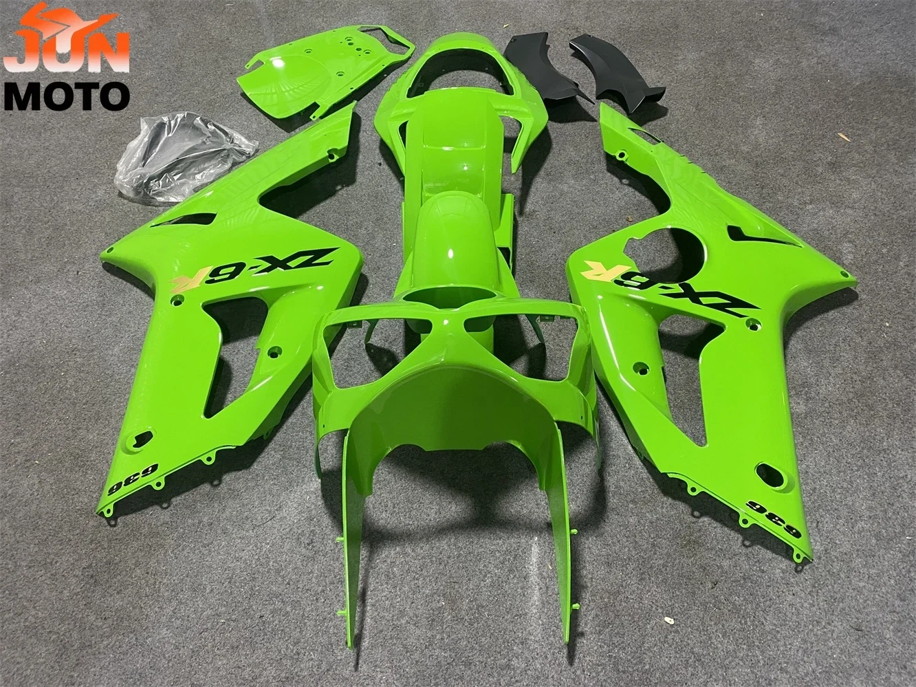 JUN Fit For KAWASAKI ZX-6R ZX6R 636 2003 2004 03 04 Custom Fairings Kit Bodywork Shell New ABS Motorcycle full Fairing Kit view 4