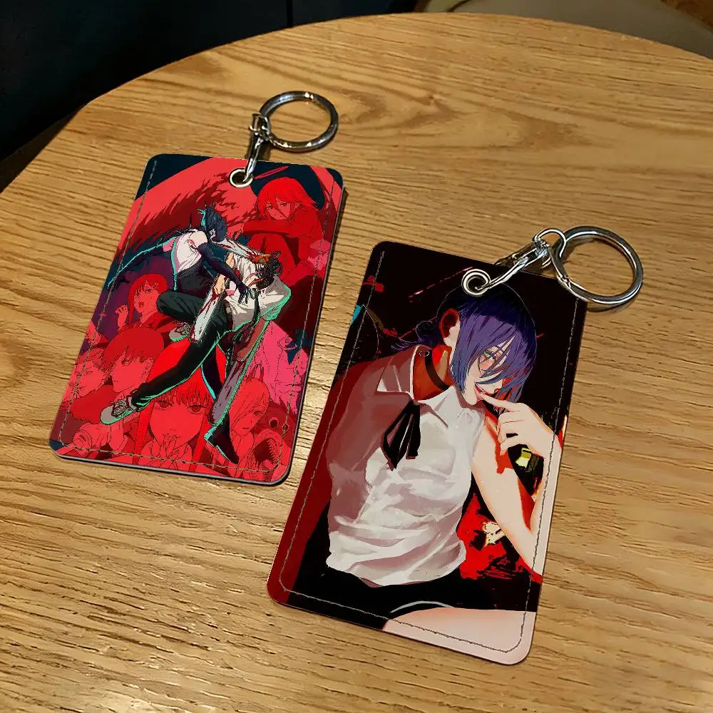 Anime Kettensäge Mann Reze Arc Karte Halter Schlüsselbund Schlüssel Ring Türschloss Zugang Schutzhülle Für Sicherheit Geschenk