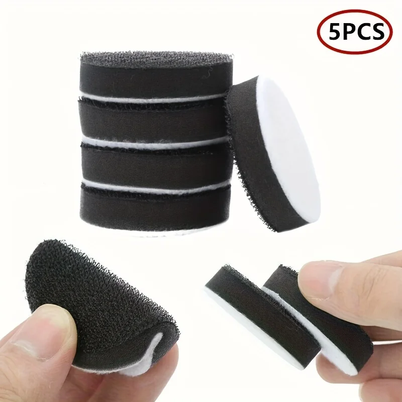 5 Pieces of 5 X 50mm Soft Sponge Interface Pad Hook Sandpaper Pad for Sanding, Polishing and Grinding Disk Baseplates