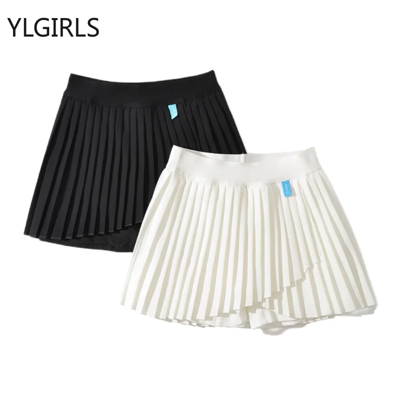 

Kawaii Pleated Skirt Shorts Women Coquette Aesthetic Irregular Patchwork High Waist Sexy A-line Mini Skirt Preppy Style Summer