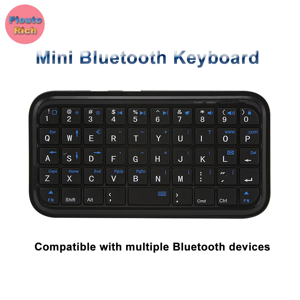 Wireless Bluetooth Keyboard Rechargeable Low Noise Button Light Weight Portable System Compatible Office Use Keypad Tablet