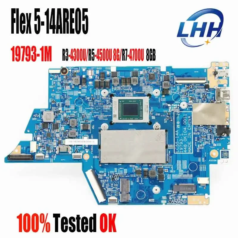 19793-1M 19793-3 Mainboard for Lenovo Ideapad Flex 5-14ARE05 UMA Laptop Motherboard with R3-4300U R5-4500U R7-4700U 8GB