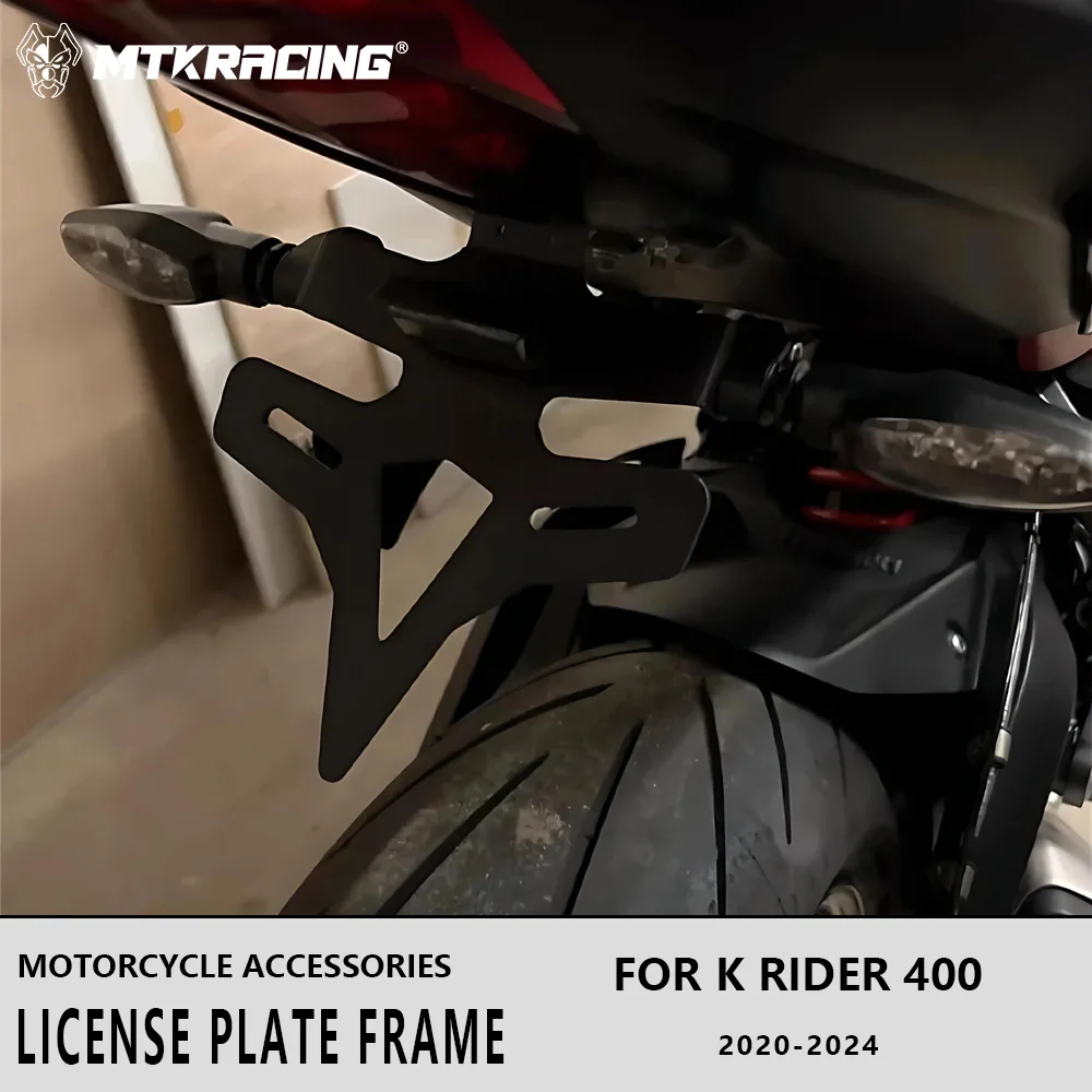 

MTKRACING For KYMCO K RIDER 400 2020-2024 Registration License Plate Holder Mount Bracket with LED License Plate Light