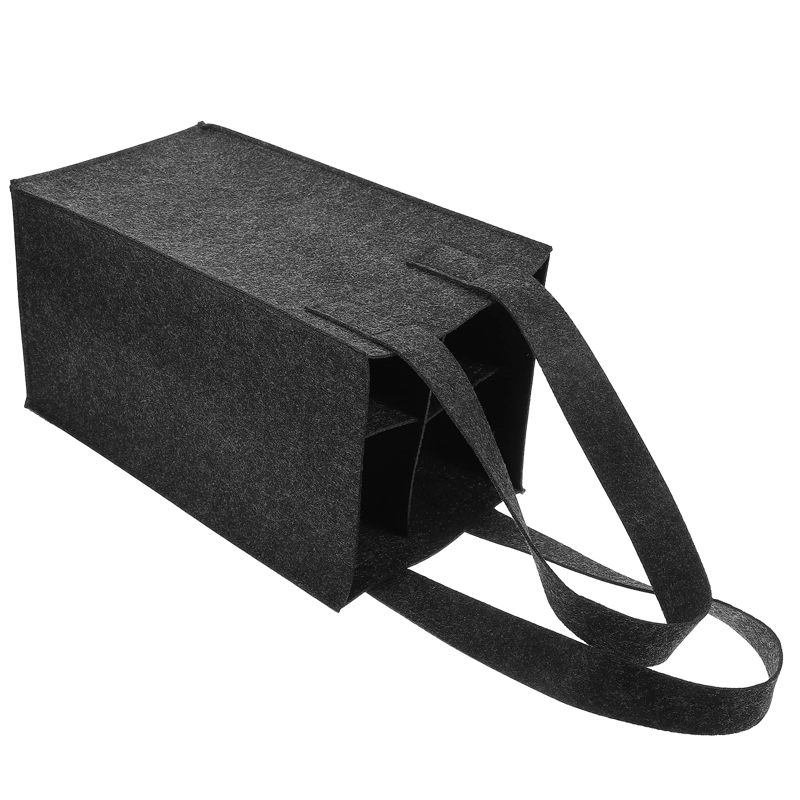 

1pc 4 Bottle Gift Tote Bag Felt Carrier Portable Storage Storage Box With Handle Pouch Foldable Travel Bags Packaging Box