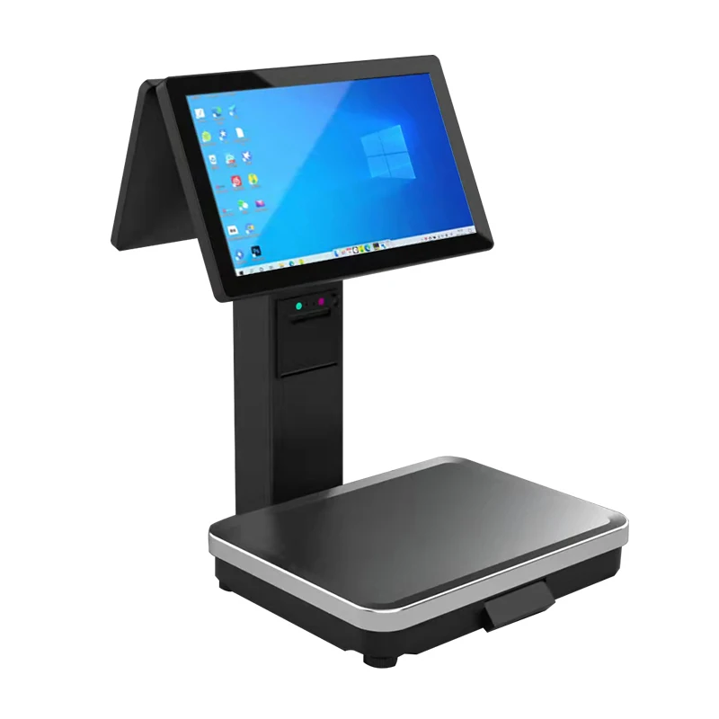 Consumer Electronics-AI Label POS Scale with 3inch Thermal Printer Label Printer Barcode Print AI Recognition Weighing Scale