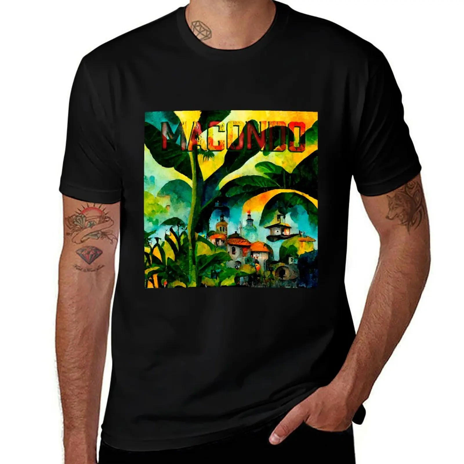 

Macondo Dream, a dream about a place of One Hundred Years of Solitude T-Shirt anime tshirt summer top mens white t shirts