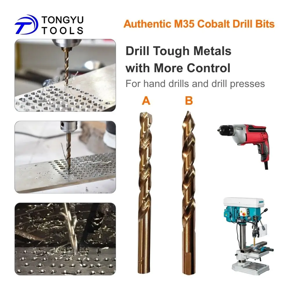 M35 Kobalt-Bohrerset HSS Co5% DIN338 Metrische Spiralbohrer für Edelstahl Hartmetall Hochleistungsbohrer mit langer Lebensdauer – Detail 6