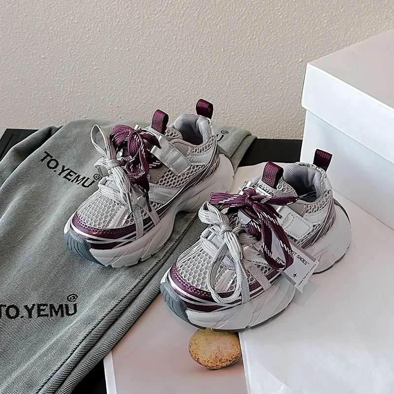 

Новинка осени 2023 года, детская спортивная обувь, дышащие детские кроссовки с сеткой, удобная легкая повседневная обувь для девочек для мальчиков и девочек