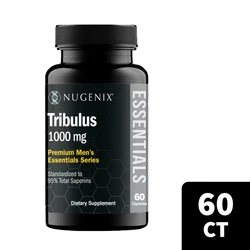 Nugenix Essentials Tribulus Extract Supplement, 1000 Mg Standardized To 95% Total Saponins, 60 Capsules