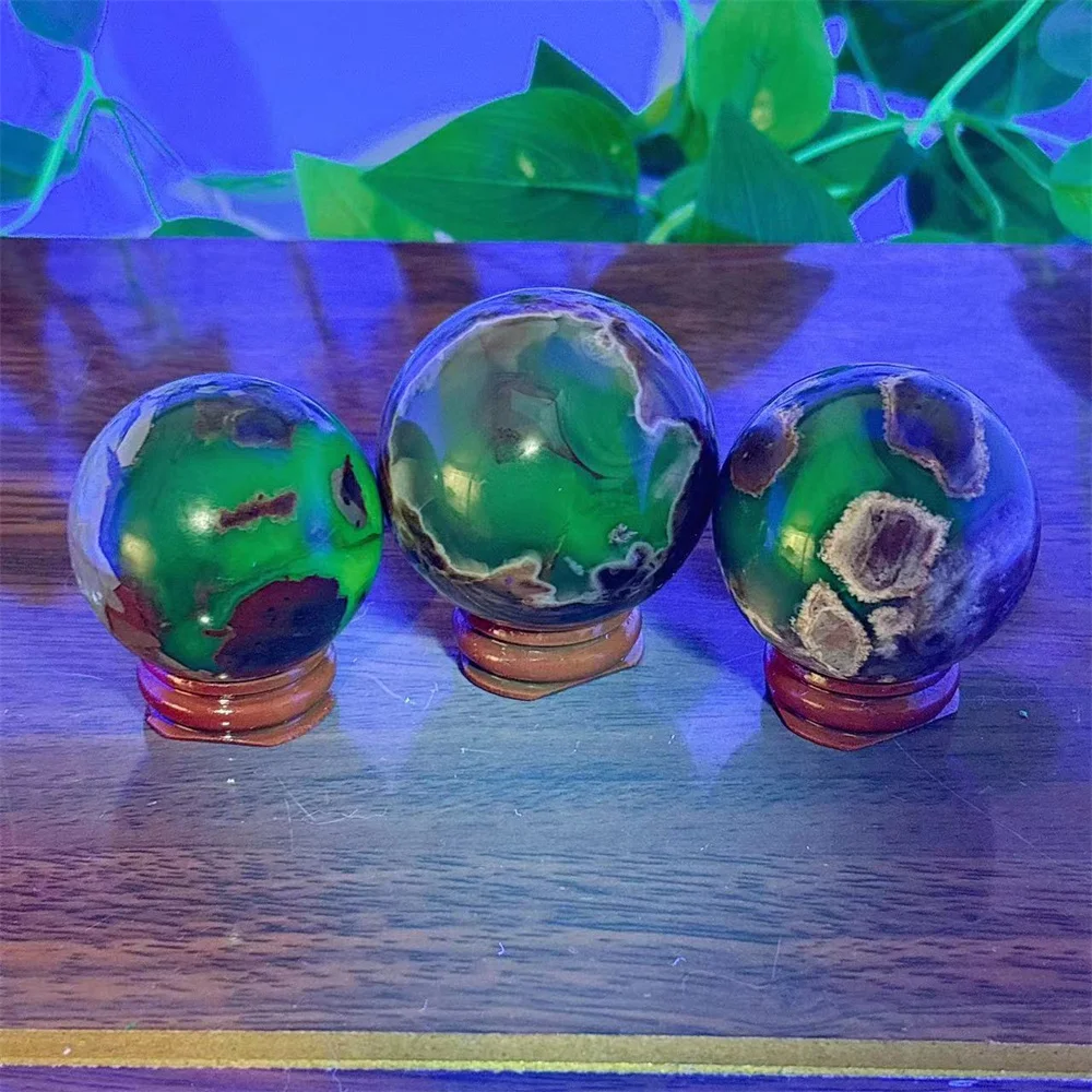 Volcanic Agate Sphere Crystal Natural Stone Quartz Stone Minerals Home Decoration Reiki Energy Healing Spiritual Love Craft Gift