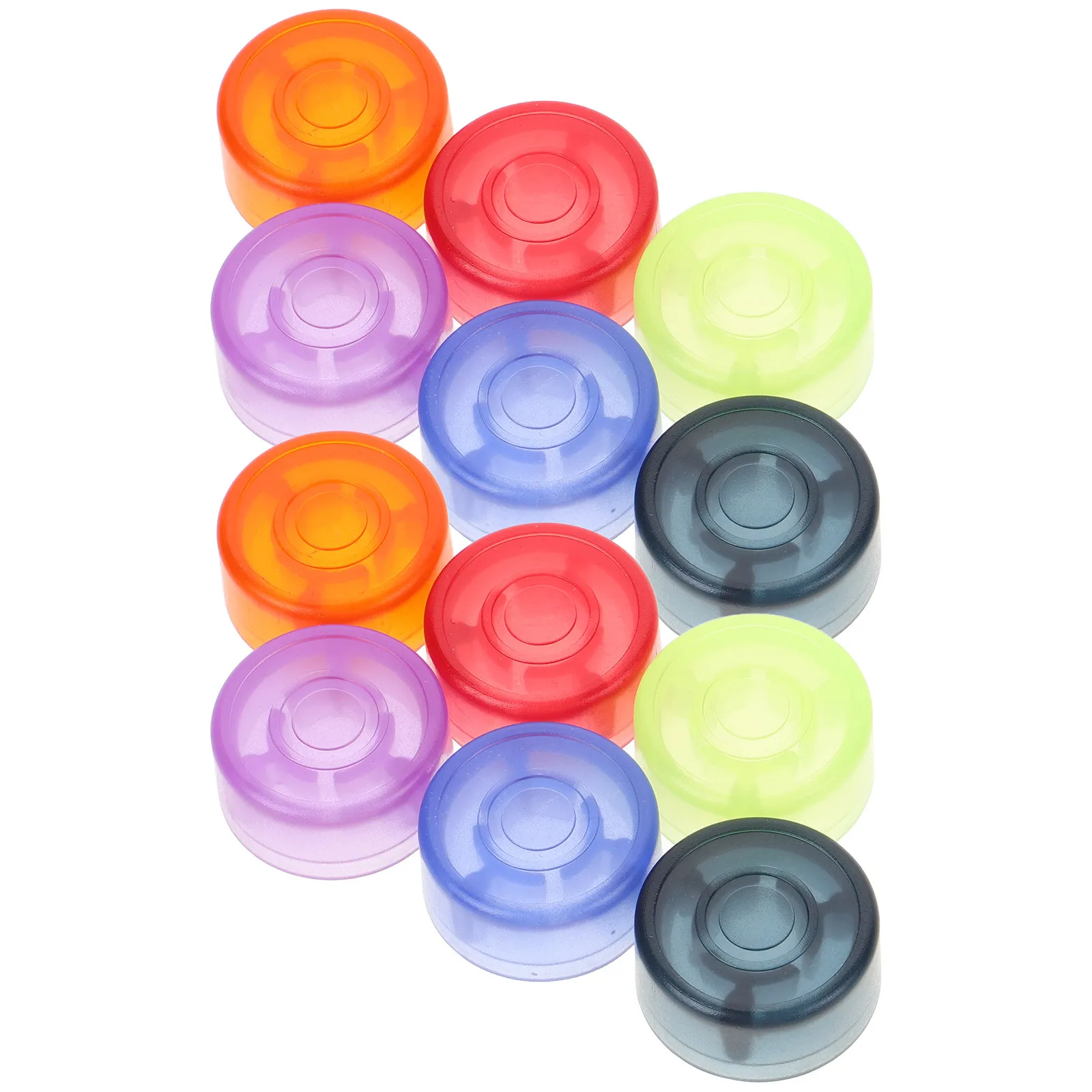 12Pcs Guitar Footswitch Toppers Colorful Effect Pedal Nail Caps for Guitar Pedal Protection Extended Lifespan Efficient Stepping