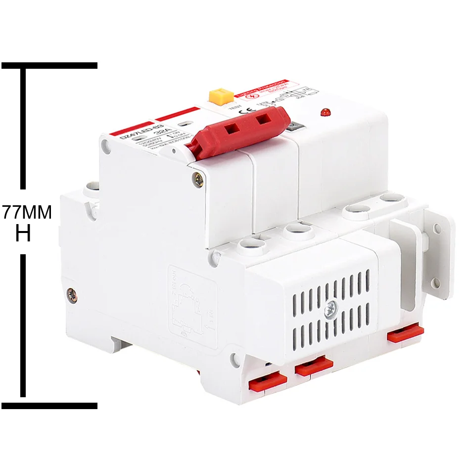 Main Switch Residual Current Circuit Breaker RCD RCBO 10A 16A 20A 32A 40A 63A  AC220V  110V Earth Leakage Circuit Breaker