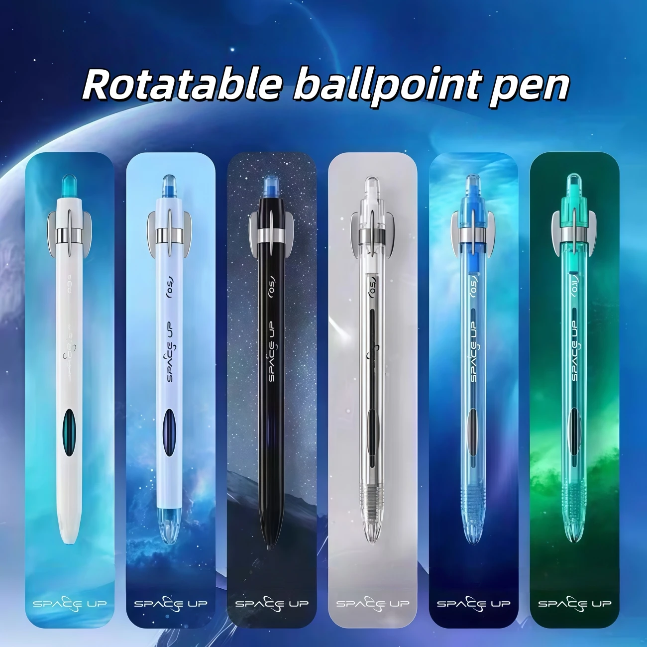 

6 вращающихся гелевых ручек для декомпрессии, черные чернила 0,5 мм, высококачественный корпус ручки, удобная ручка, плавное письмо, быстросохнущее, не размазывается, подходит для различных случаев, школьных и офисных принадлежностей.