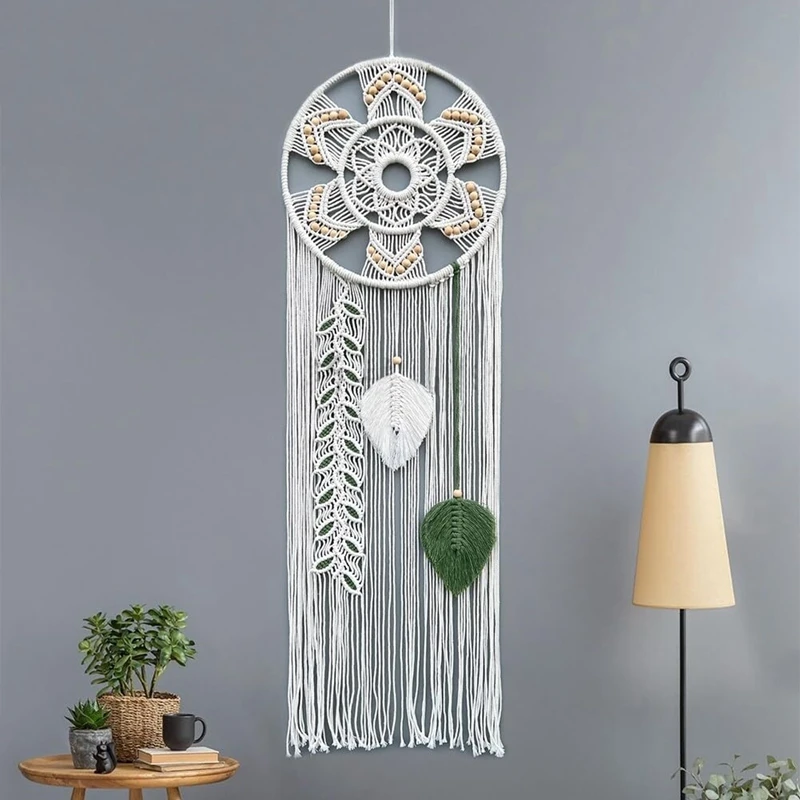 Macrame Dream Catchers For Bedroom Dream Catcher Wall Decor Large Boho Wall Hanging With Woven Leaves Decor Ornament Durable