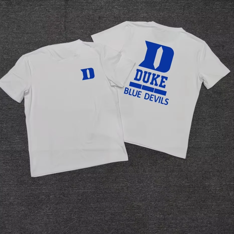 North America Limited Duke North Carolina University Men's and Women's Basketball T-shirt Sport Cotton Short SleeveCotton Fabric