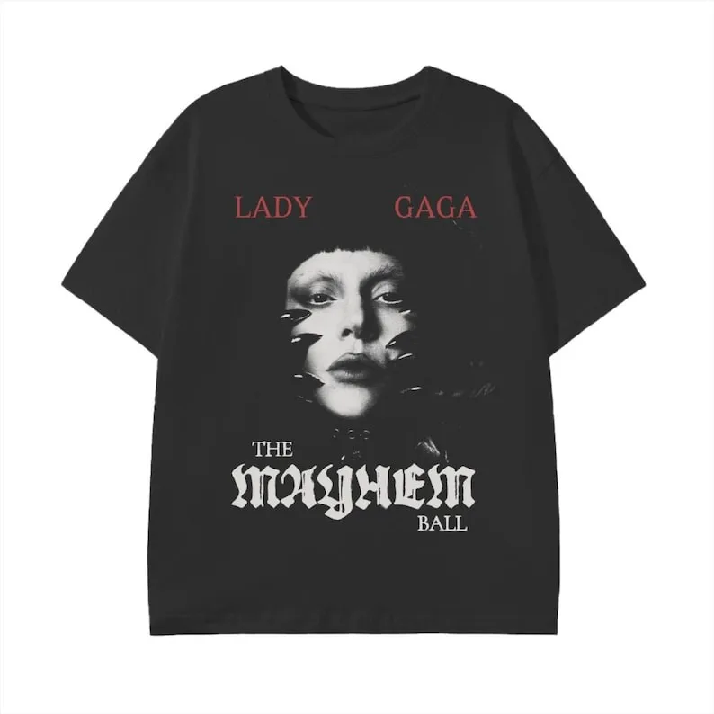 

Футболка Lady Gaga Mayhem Ball Tour, ретро-концертный товар, подарок фанату музыкального тура