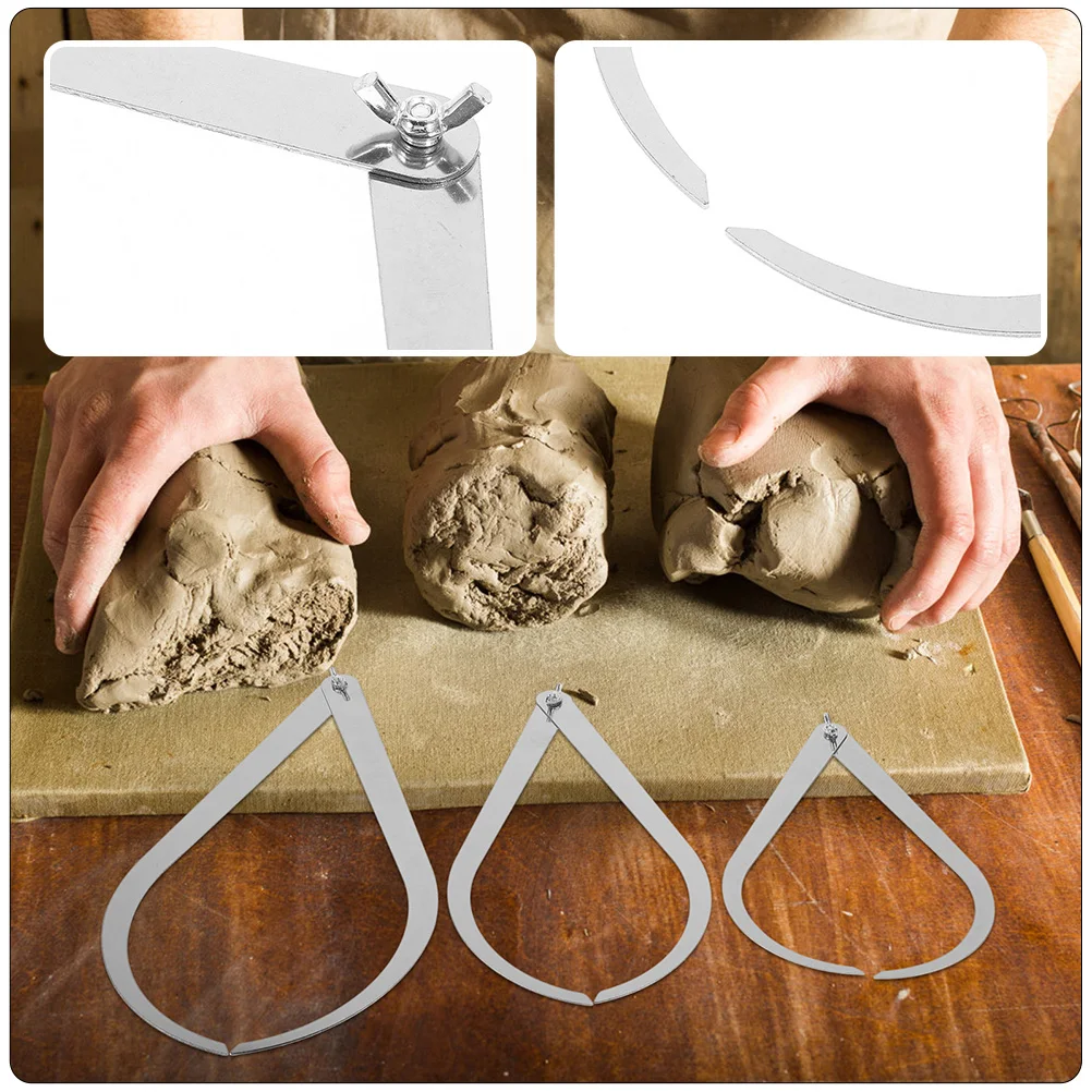 

4pcs Caliper Shaping Modeling Supplies External Ceramic Silver Stainless Steel Clay Sculptures Measure Outside Diameter