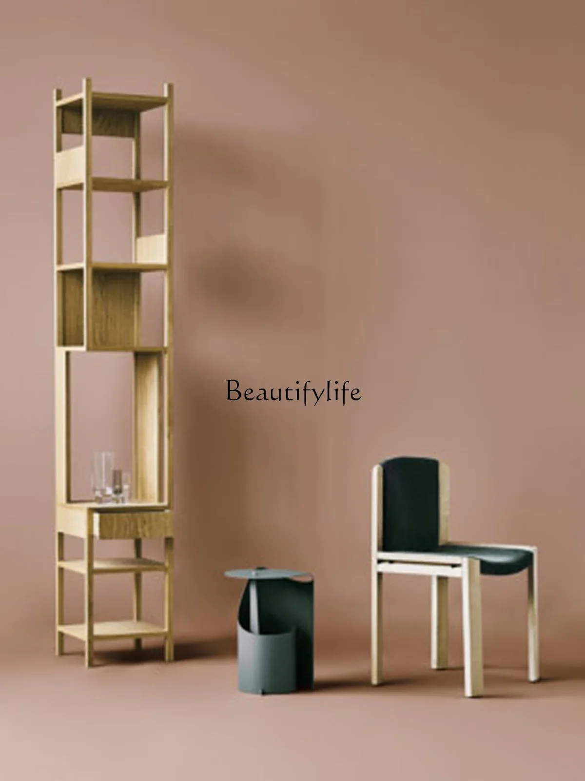 

yj9 High-End Custom Silent Style Floor-Standing Rack Solid Wood Wall Creative Stand