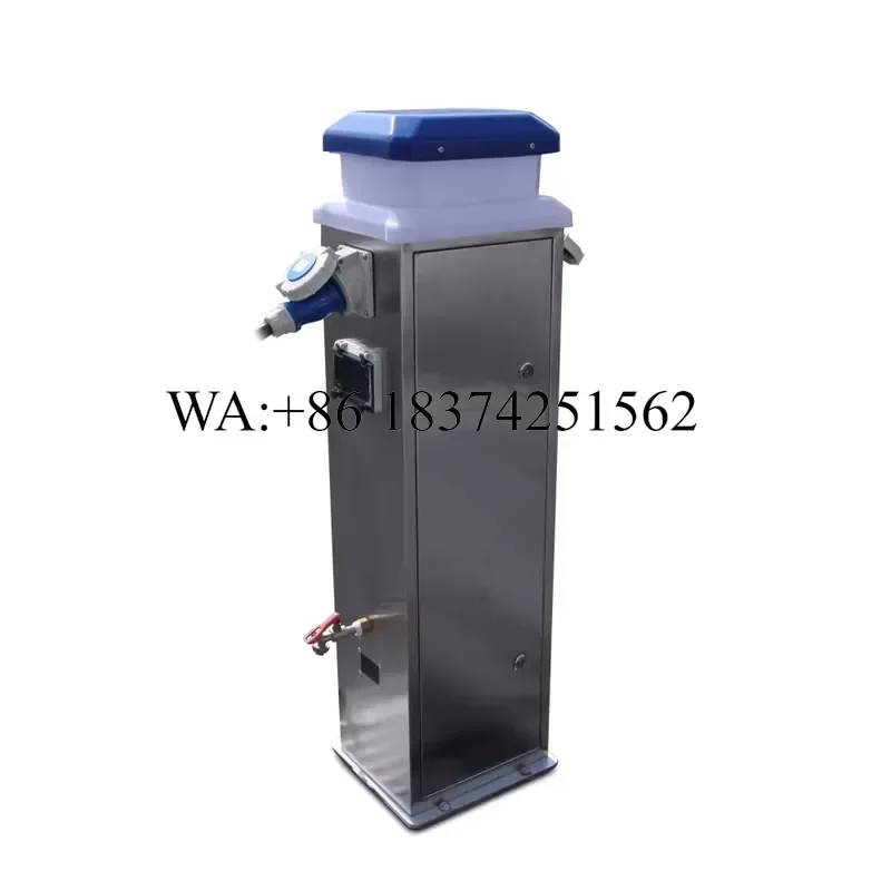 Wmwmnu Stainless Steel Power Pedestal with LED Light IP56 IK10 -30C to 70C for Marine Use and Water Supply