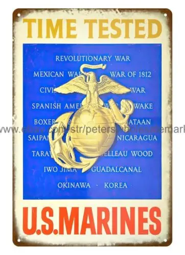 ARMY RECRUITING TIME TESTED metal tin sign artistic room decor